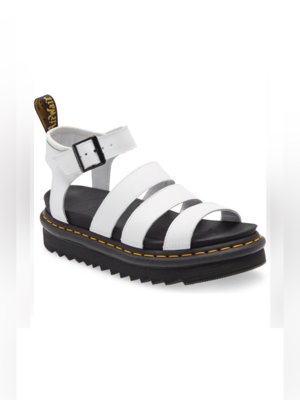 Dr Martens White Hydro Leather Blaire Sandal